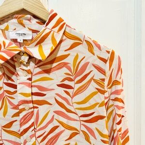 Grace & Mila | Leaf Print Shirt
